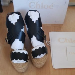 Black Chloe sandals - new in box